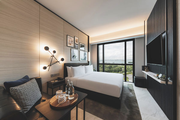 新加坡遨堡圣淘沙酒店共有 193 间时尚风格客房